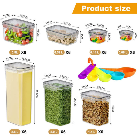 Stusgo clear containers with lids for easy content identification