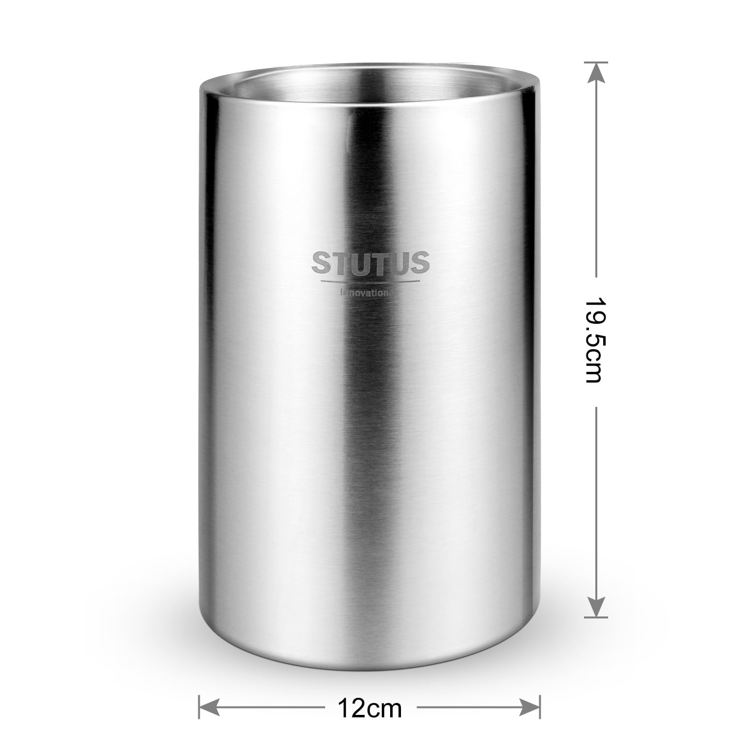 STUTUS Innovations wine chiller bucket fits large and standard bottles