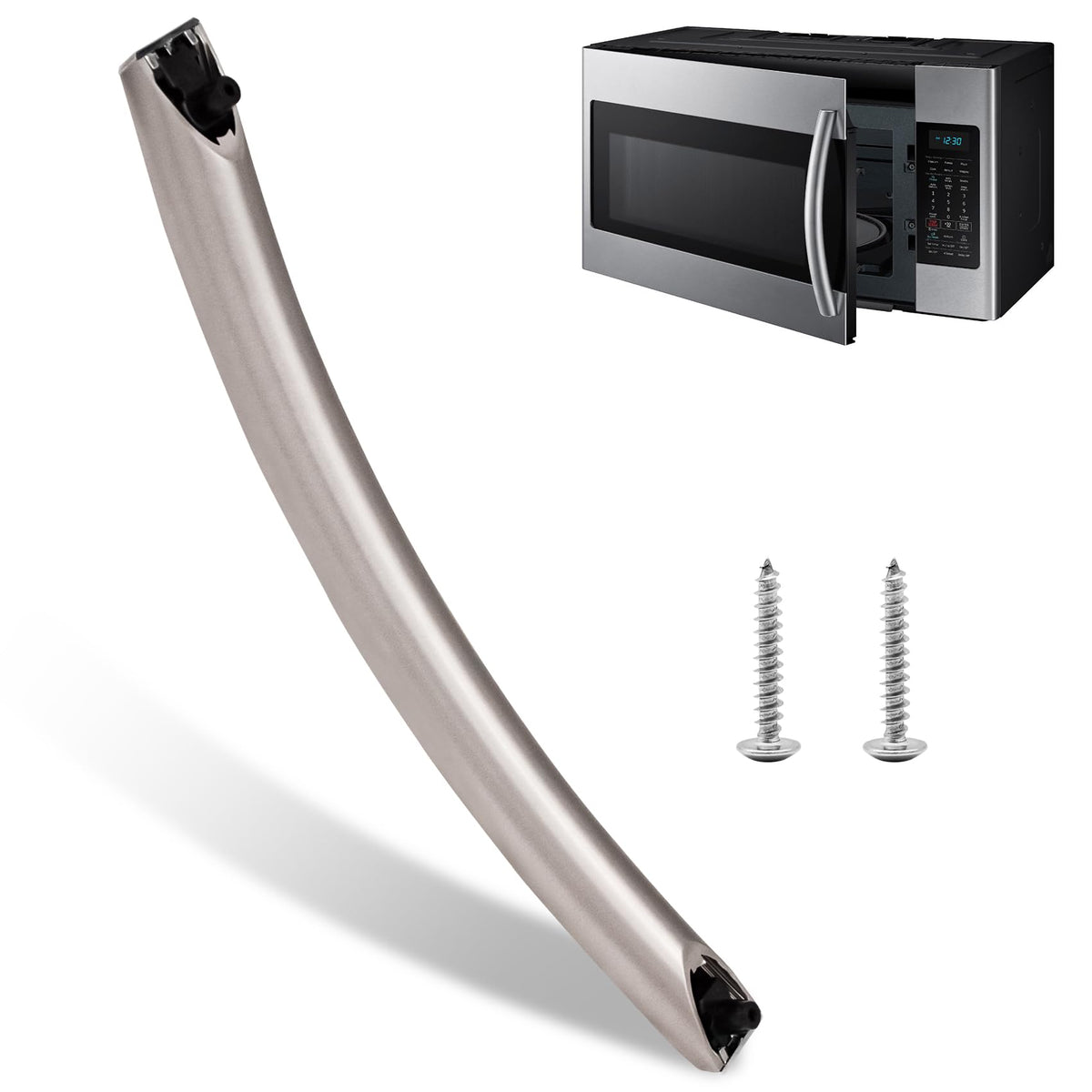 StuyJoab ME16A4021AS door handle front view with brushed aluminum finish for durable daily use.