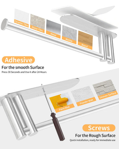STWWO adhesive base on tile surface shows strong drill-free mounting