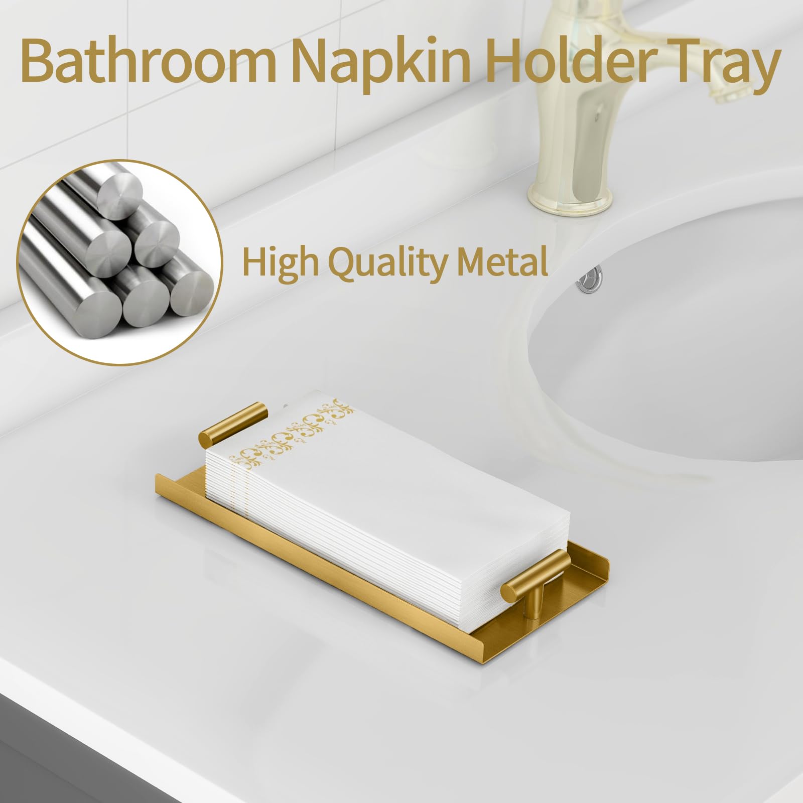 STWWO guest towel tray with non-slip base preventing napkin slips