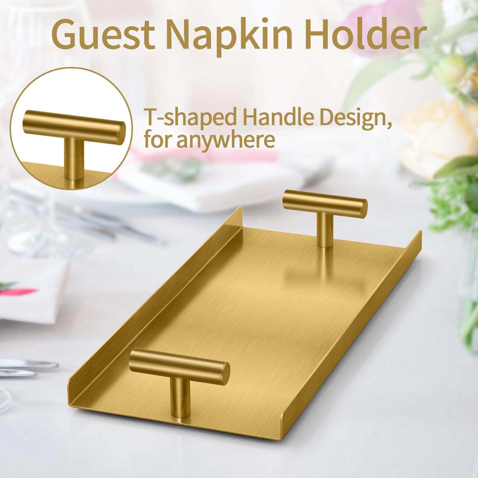 STWWO multiuse tray holds hand towels, makeup, or spices