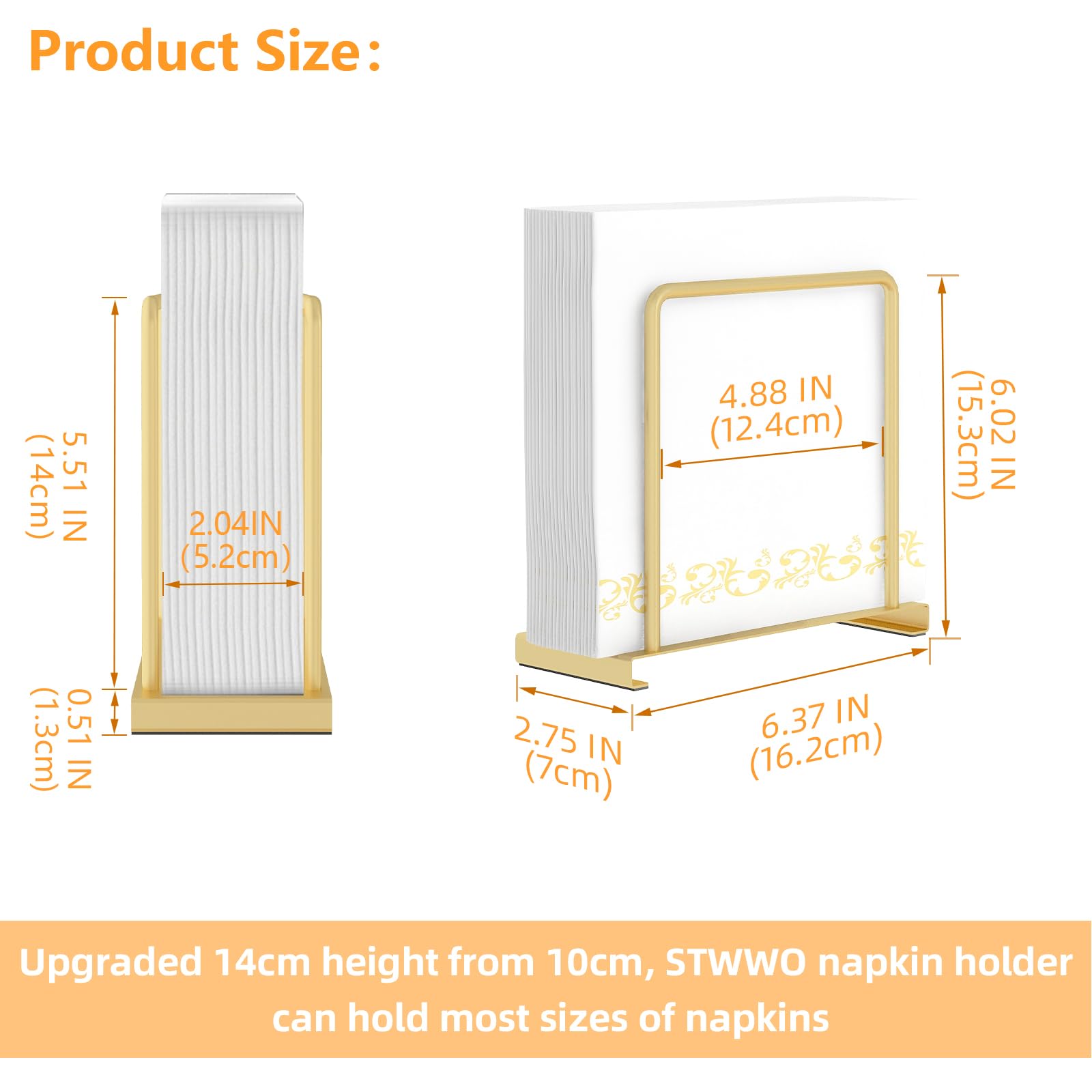 STWWO napkin holder in dining room complements decor while staying steady.