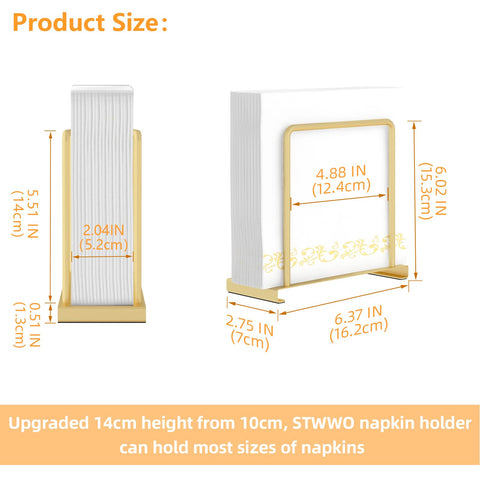 STWWO napkin holder in dining room complements decor while staying steady.