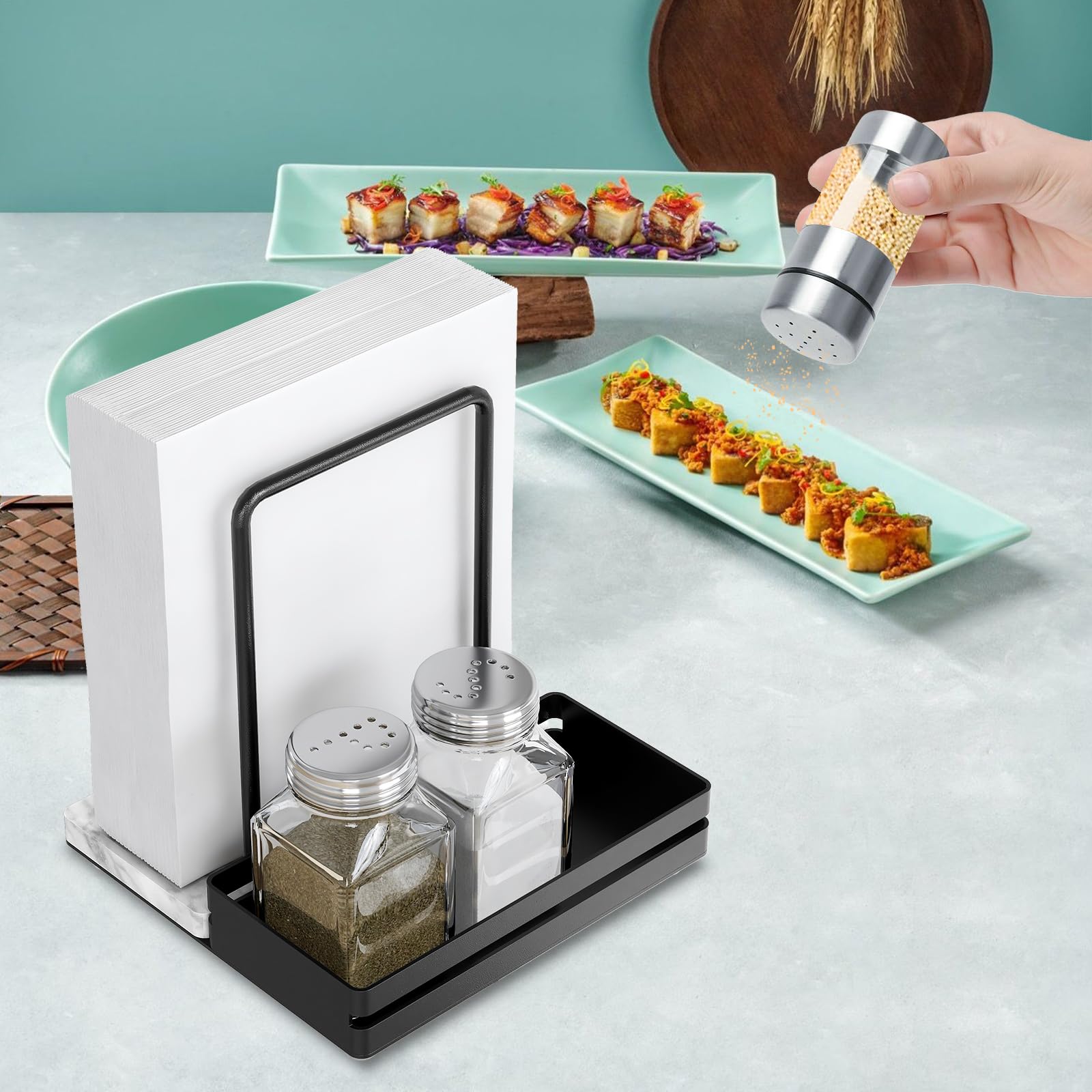STWWO easy-assembly napkin holder shows simple setup with base and pads