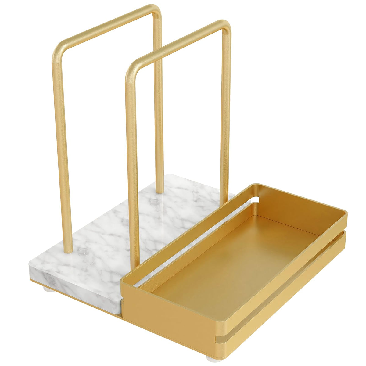 STWWO napkin holder with marble base stands steady on any dining table.