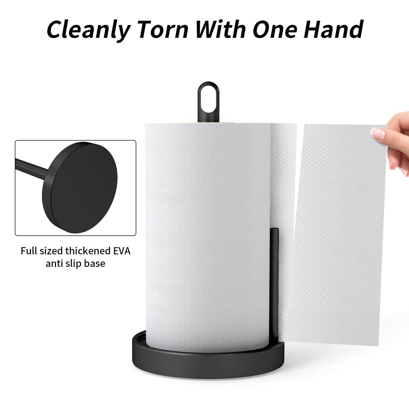 STWWO one-hand tear design keeps towels tidy and accessible
