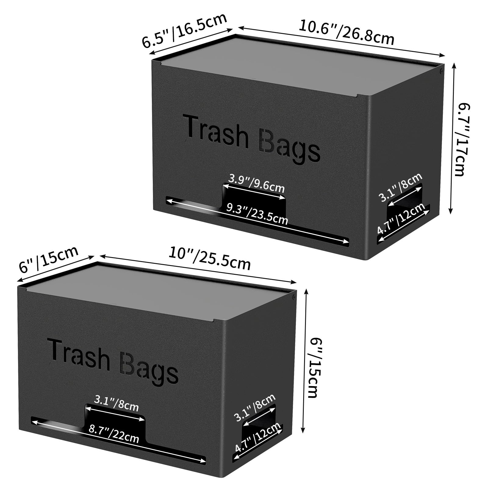 STWWO stackable trash bag holder design saving space