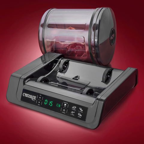 STX International Chef's Elite silicone traction bands secure during marinating.