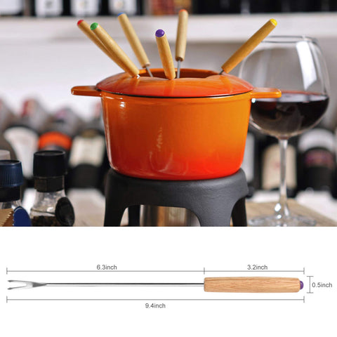 STYDDI 430 stainless steel construction for durable fondue tools.