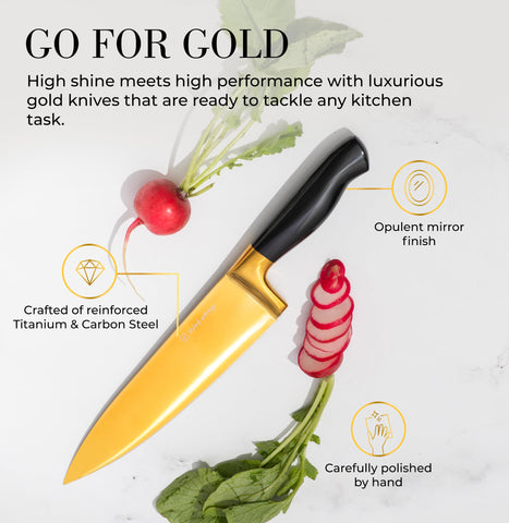 Styled Settings ergonomic handles provide comfortable grip during prep