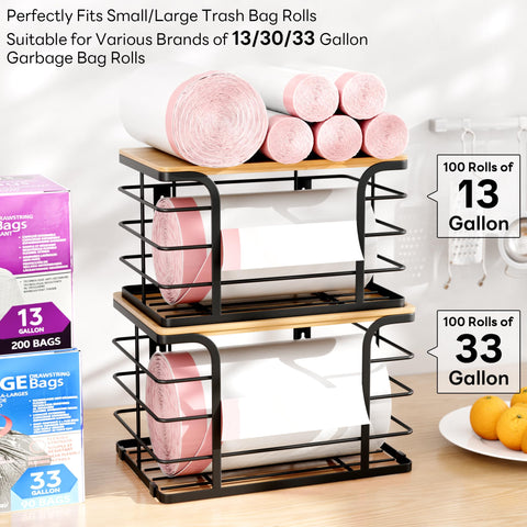 Stylstoreazy bamboo top stackable organizer adds natural charm and extra counter space