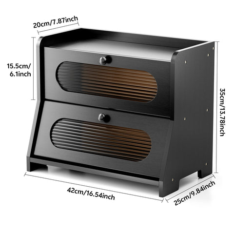 Stylstoreazy dual-layer interior layout shows two storage levels for bread and snacks