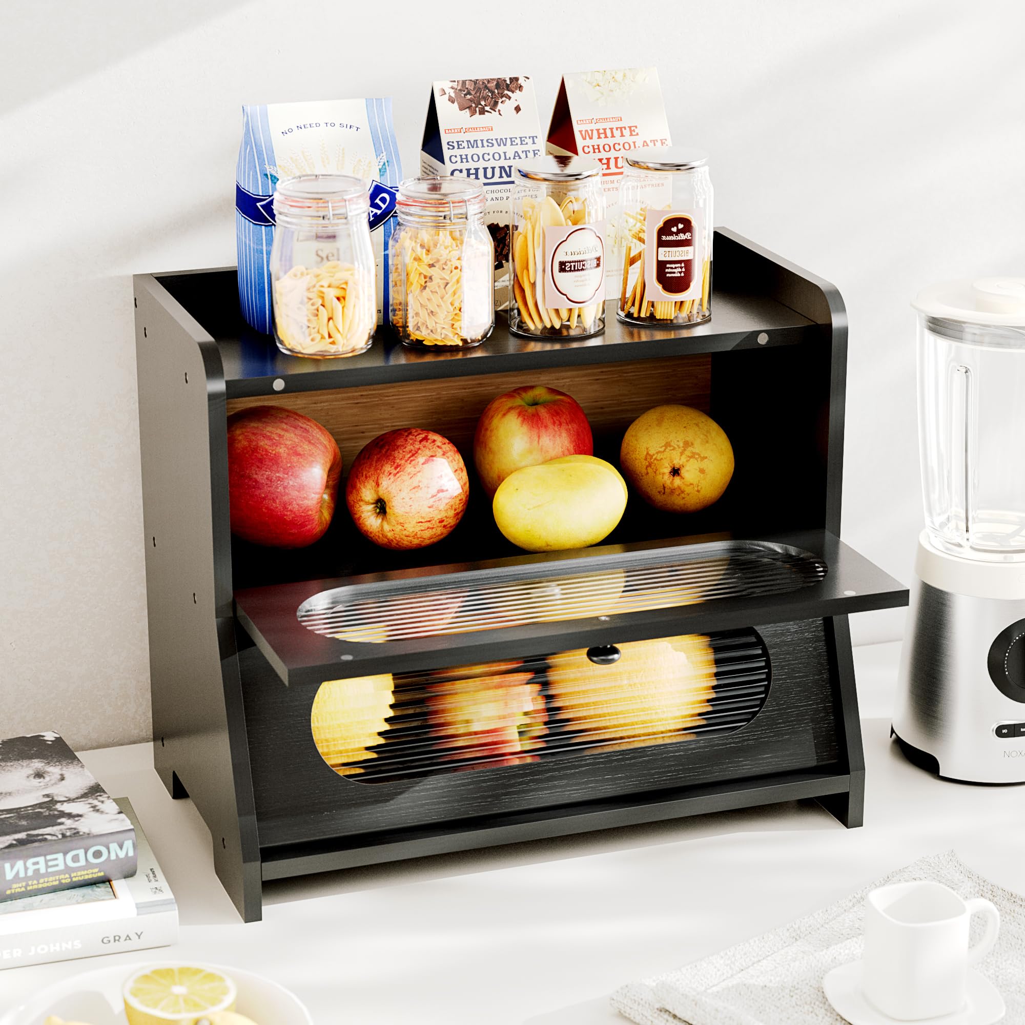 Stylstoreazy magnetic top door access keeps contents secure and visible