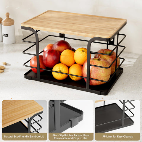 Stylstoreazy countertop stackable storage saves counter space.