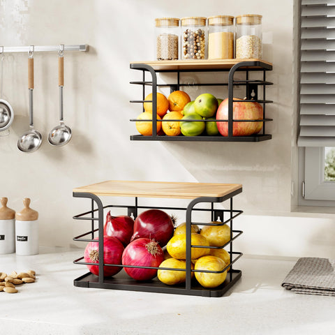 Stylstoreazy versatile kitchen storage for fruits, vegetables, snacks.
