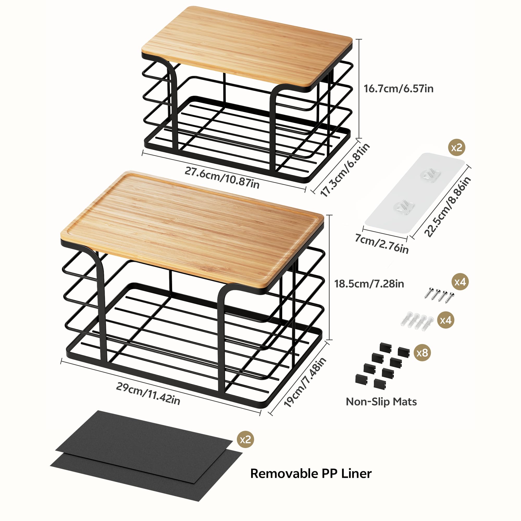 Stylstoreazy PP liner bottom for protection and easy cleaning.