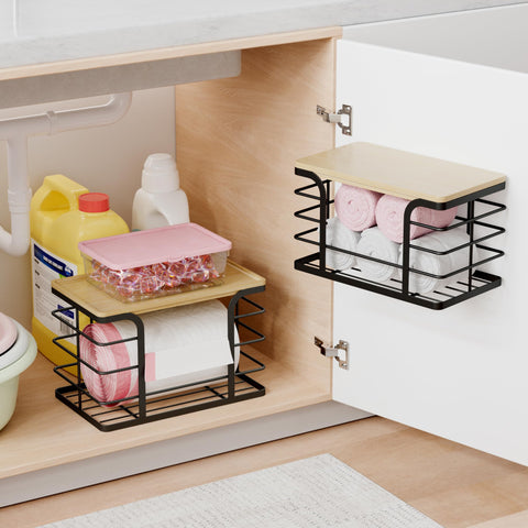 Stylstoreazy stackable setup saves space on counters, cabinets, or under sinks.
