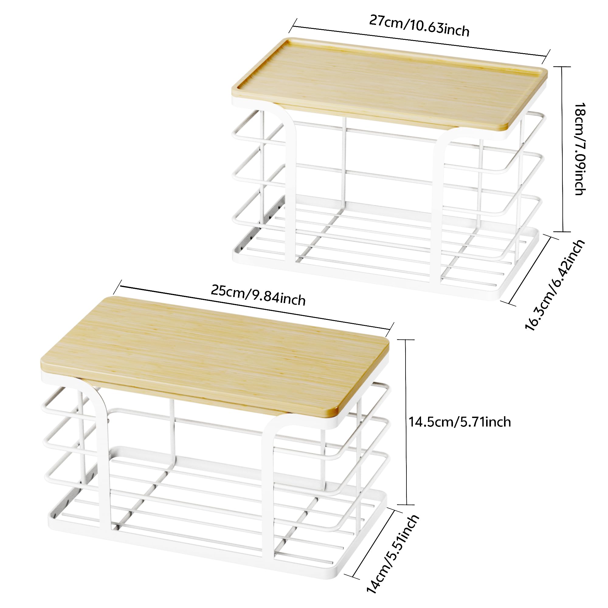 Stylstoreazy stackable design saves vertical space in pantry.