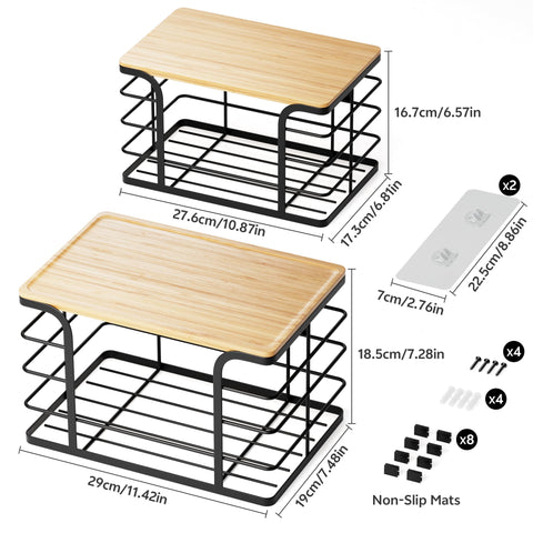 Stylstoreazy stainless steel basket resists humidity for durable under-sink use