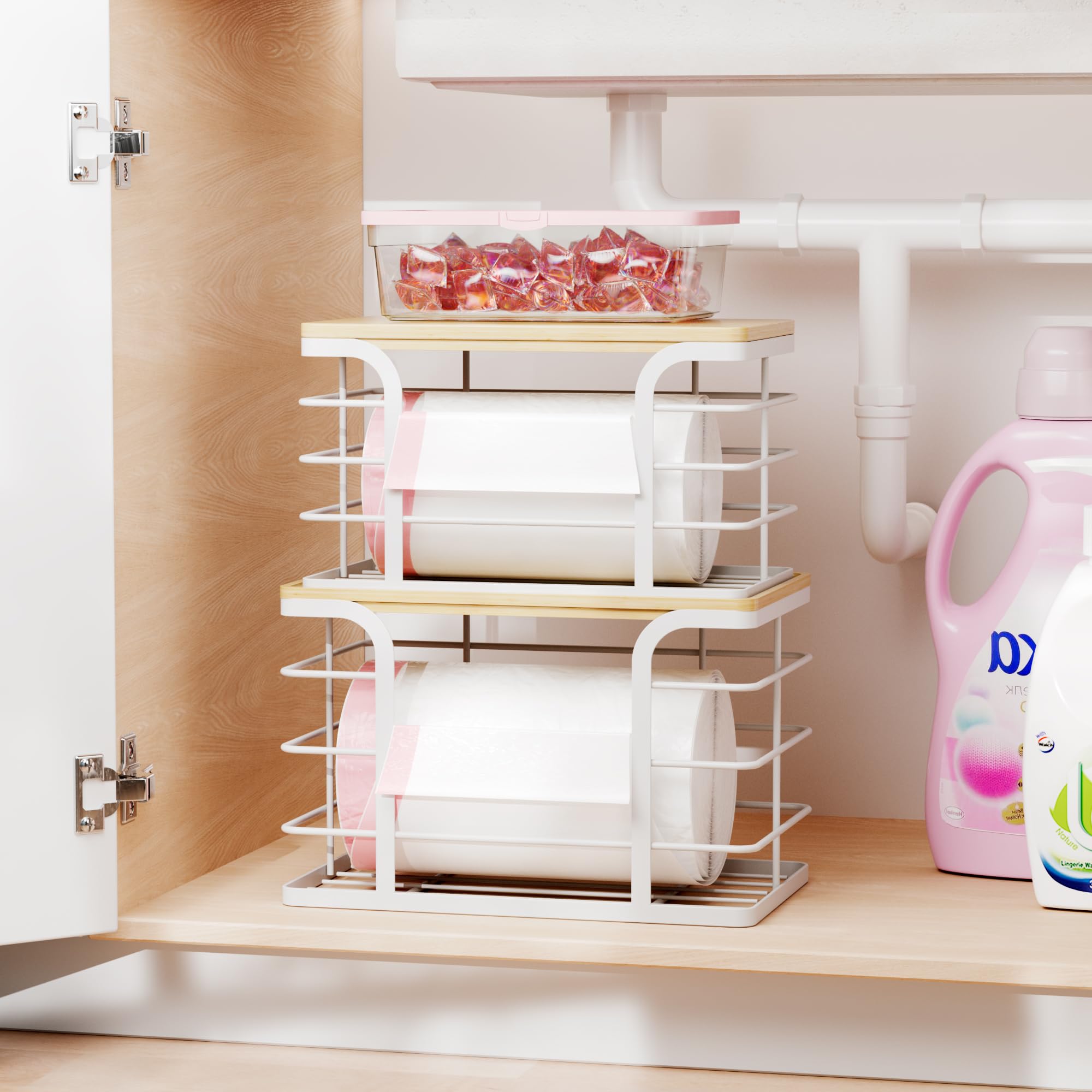Stylstoreazy wall-mount setup with adhesive keeps bags ready quickly.