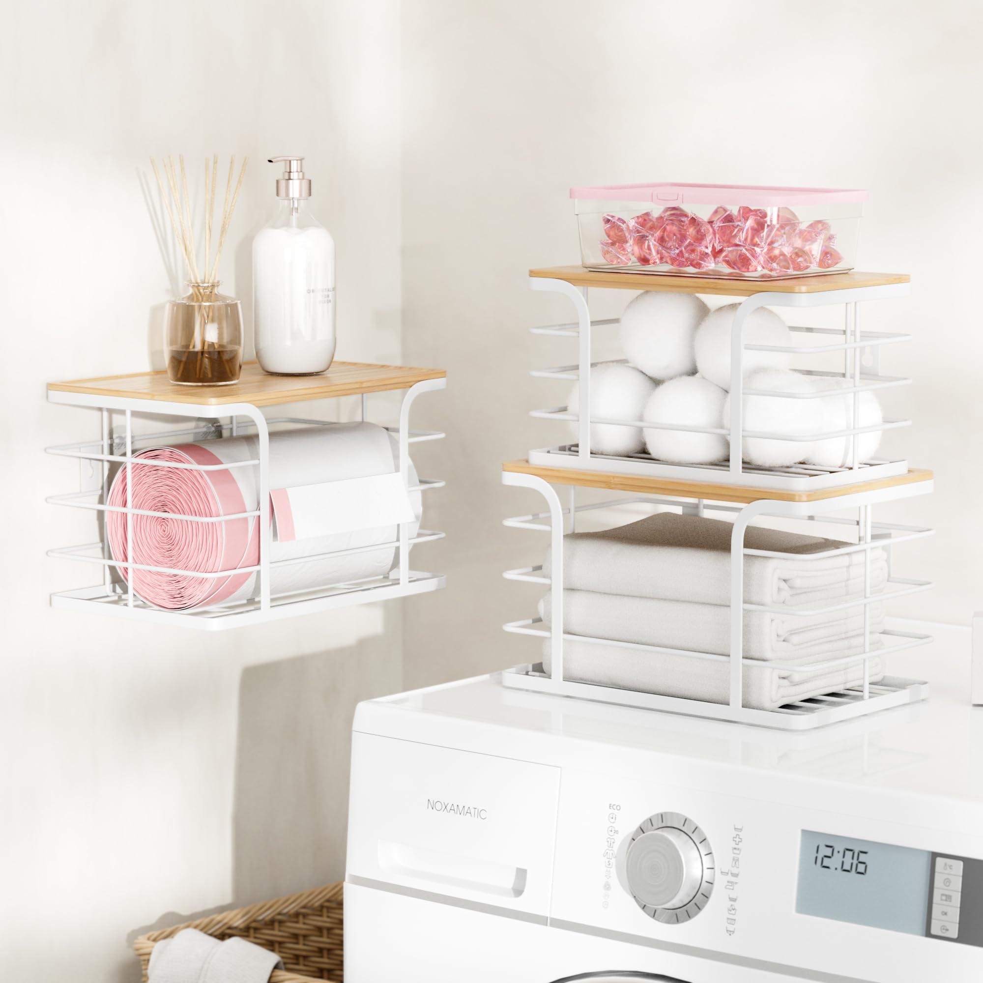 Stylstoreazy three-size system accommodates bags of various sizes.