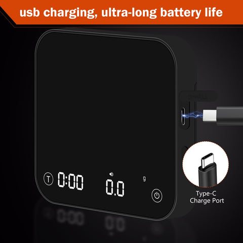 Styuanmmy Mini Coffee Scale with Timer silent mode supports focused brewing