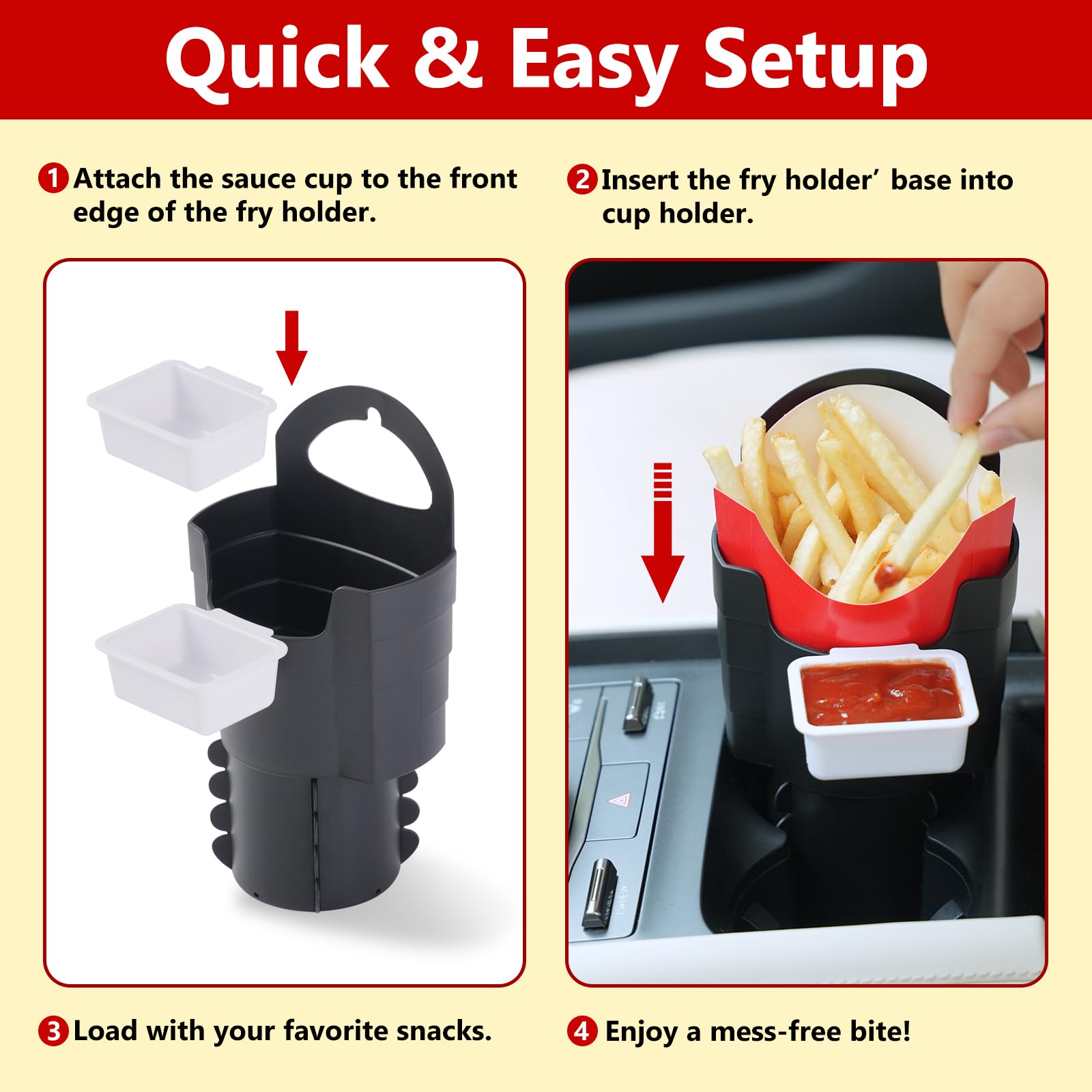 SUADEN keeps your car tidy with a compact snack station