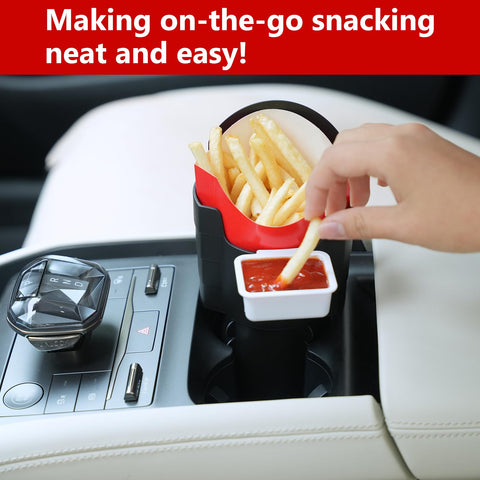 SUADEN multi-use snack organizer neatly holds fries, nuggets, keys, or sunglasses