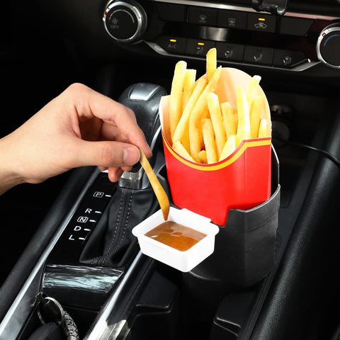 SUADEN multifunctional tray holds fries, nuggets, and small items in cupholder.