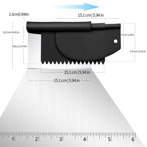 Suanyok flexible plastic dough scraper clears last batter from bowls without residue.