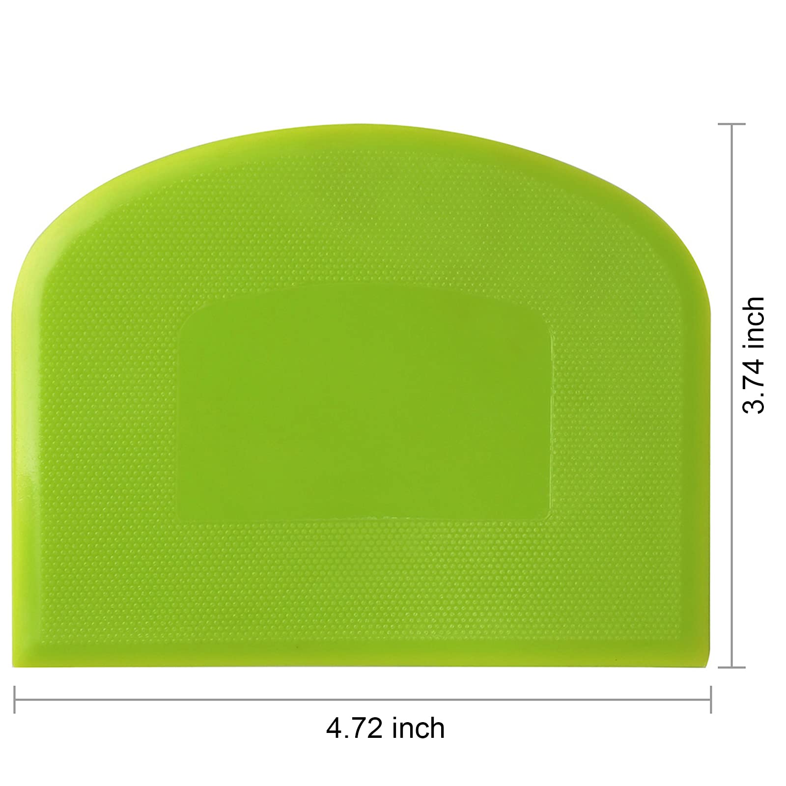 Suanyok plastic cake scraper with handle for smoothing icing edges.