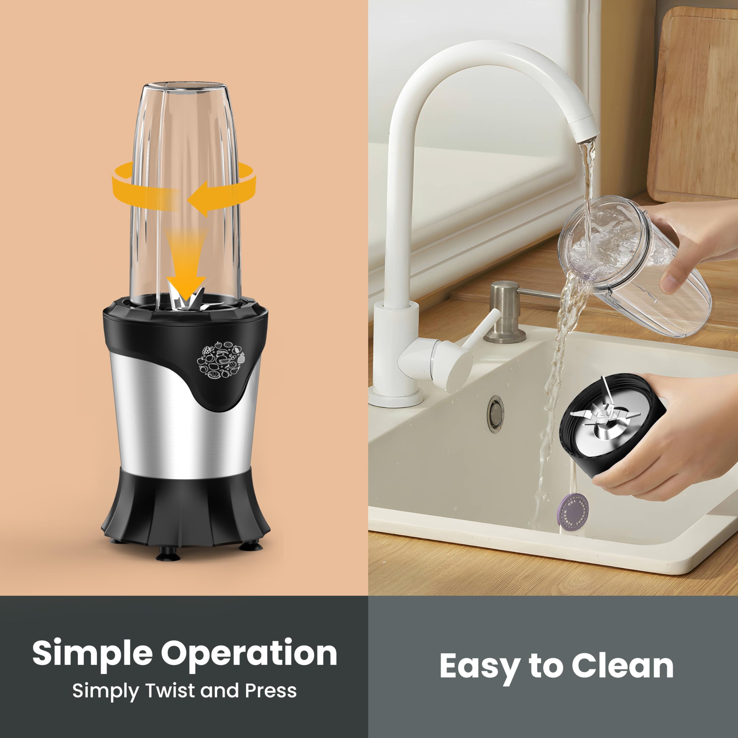 SUAVO grinder cup lets you grind coffee beans and spices easily.