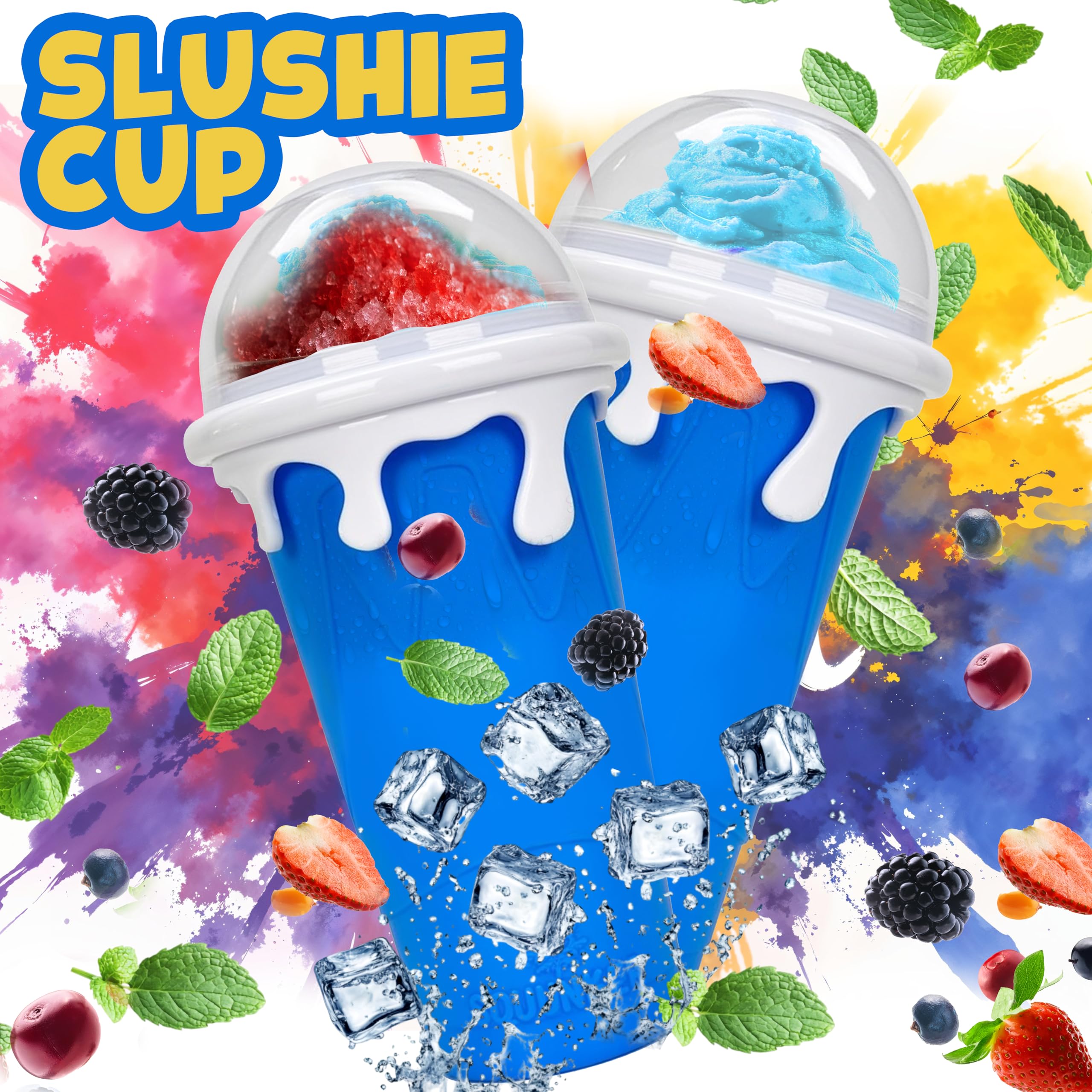 SUB ZERO SLUSH detachable spoon-straw design for versatile sipping.