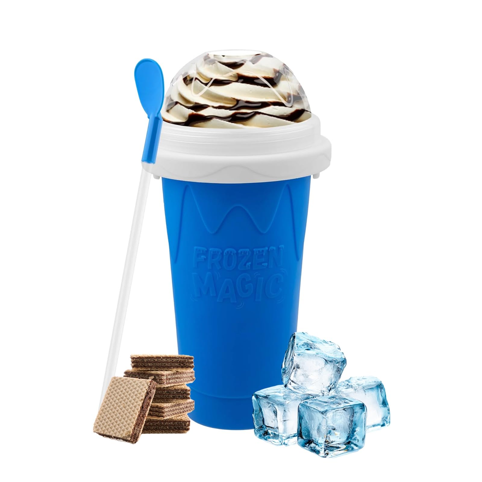 SUB ZERO SLUSH slushy cup with lid and straw for on-the-go refreshment.
