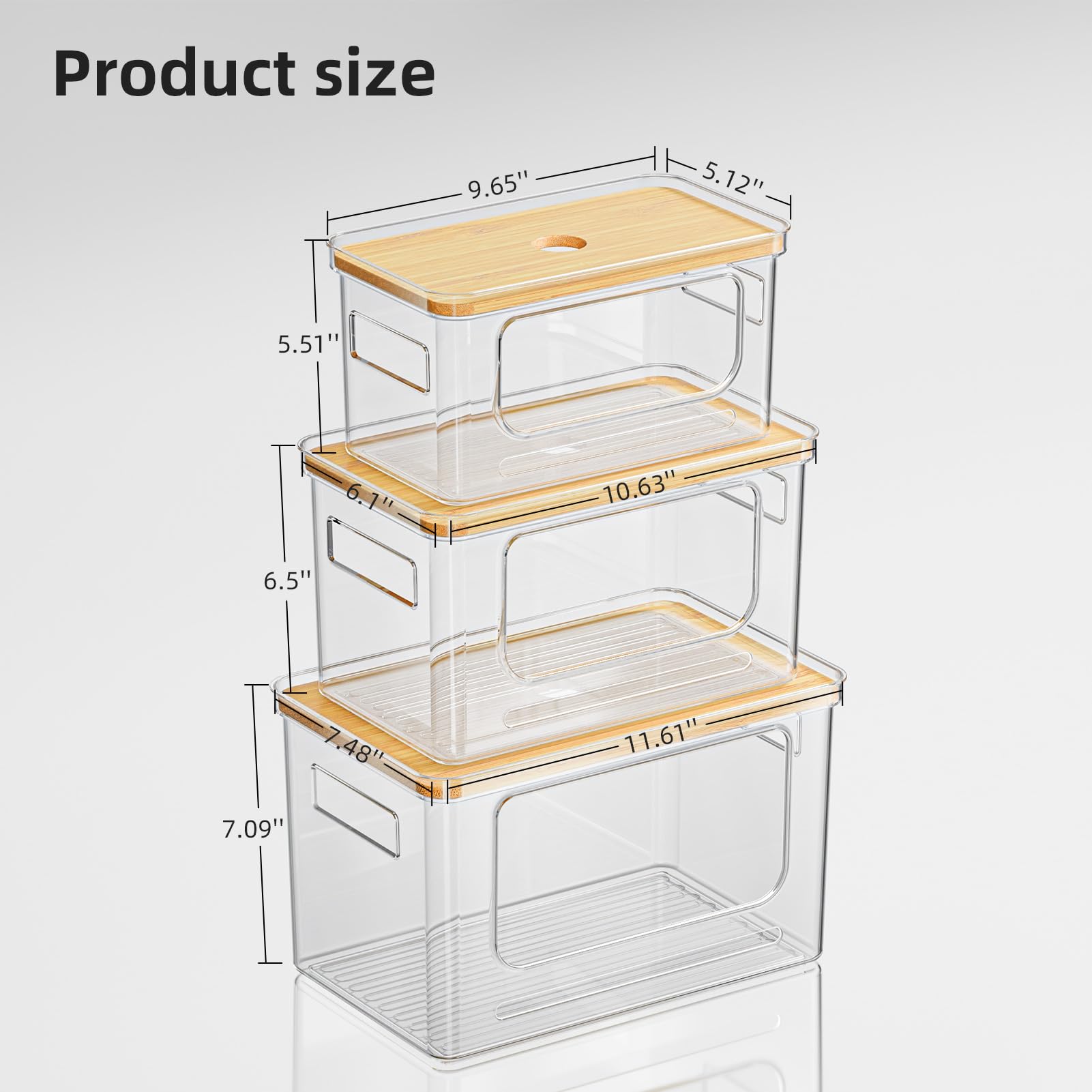 SUBEKYU trash bag holder with bamboo lid keeps bags organized and easy to grab