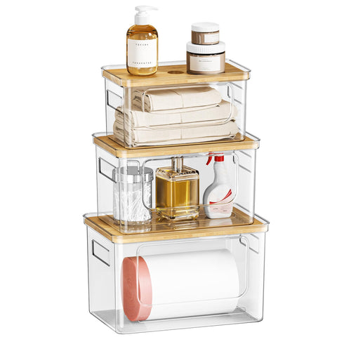 SUBEKYU under-sink organizer set of three for tidy, accessible storage