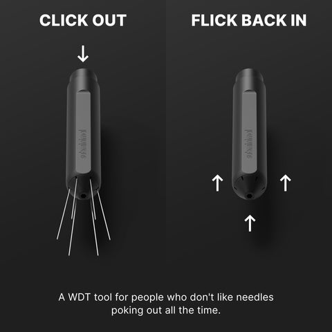 Subminimal Flick WDT with aluminum base offering sturdy handling.