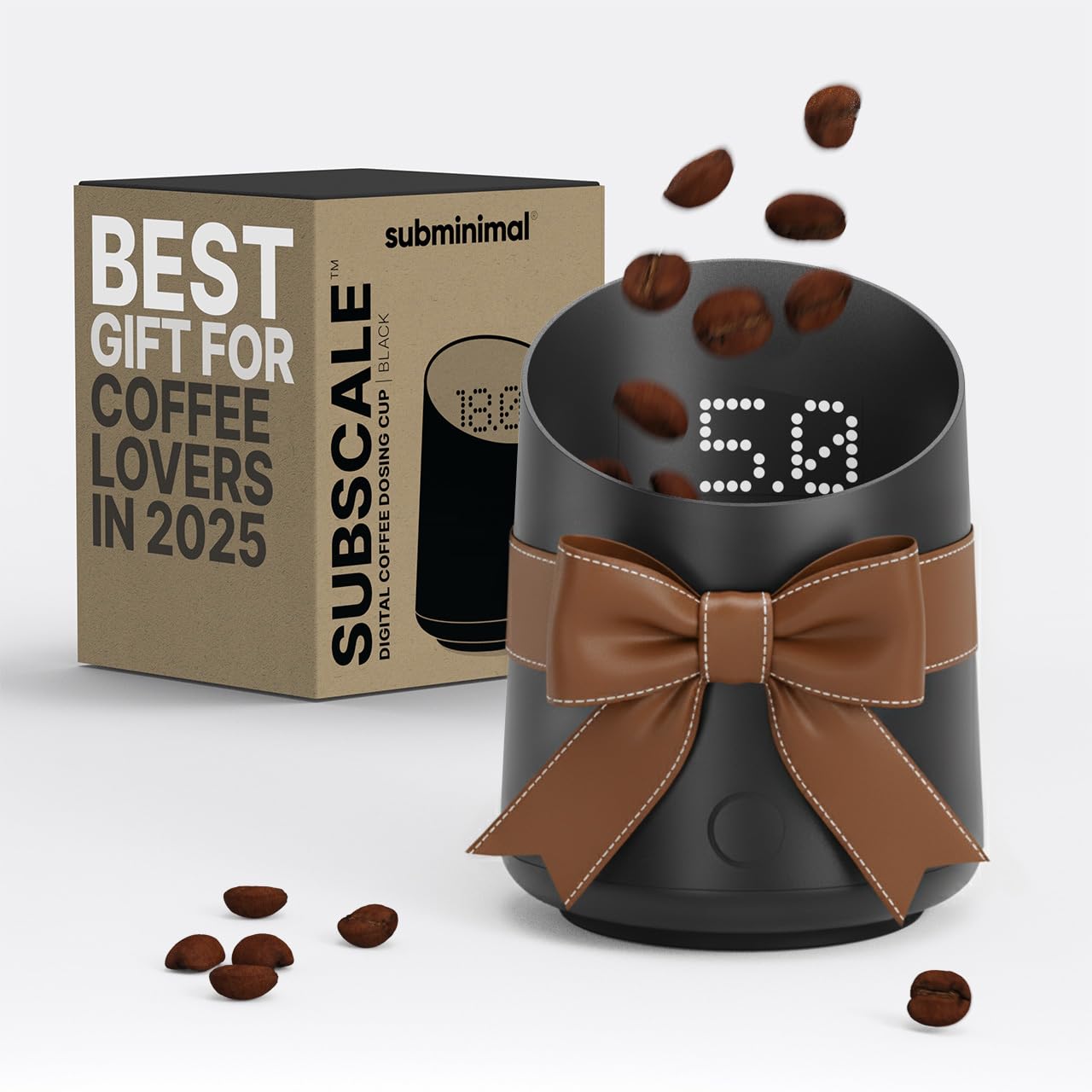 Subminimal Subscale LED display for precise espresso dosing.