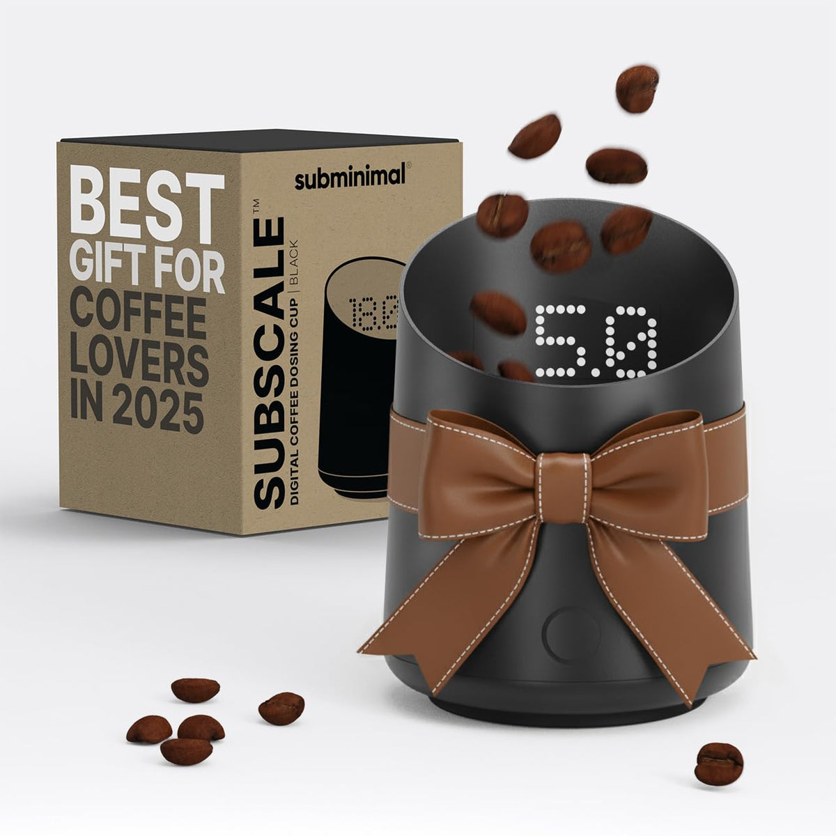 Subminimal Subscale LED display for precise espresso dosing.