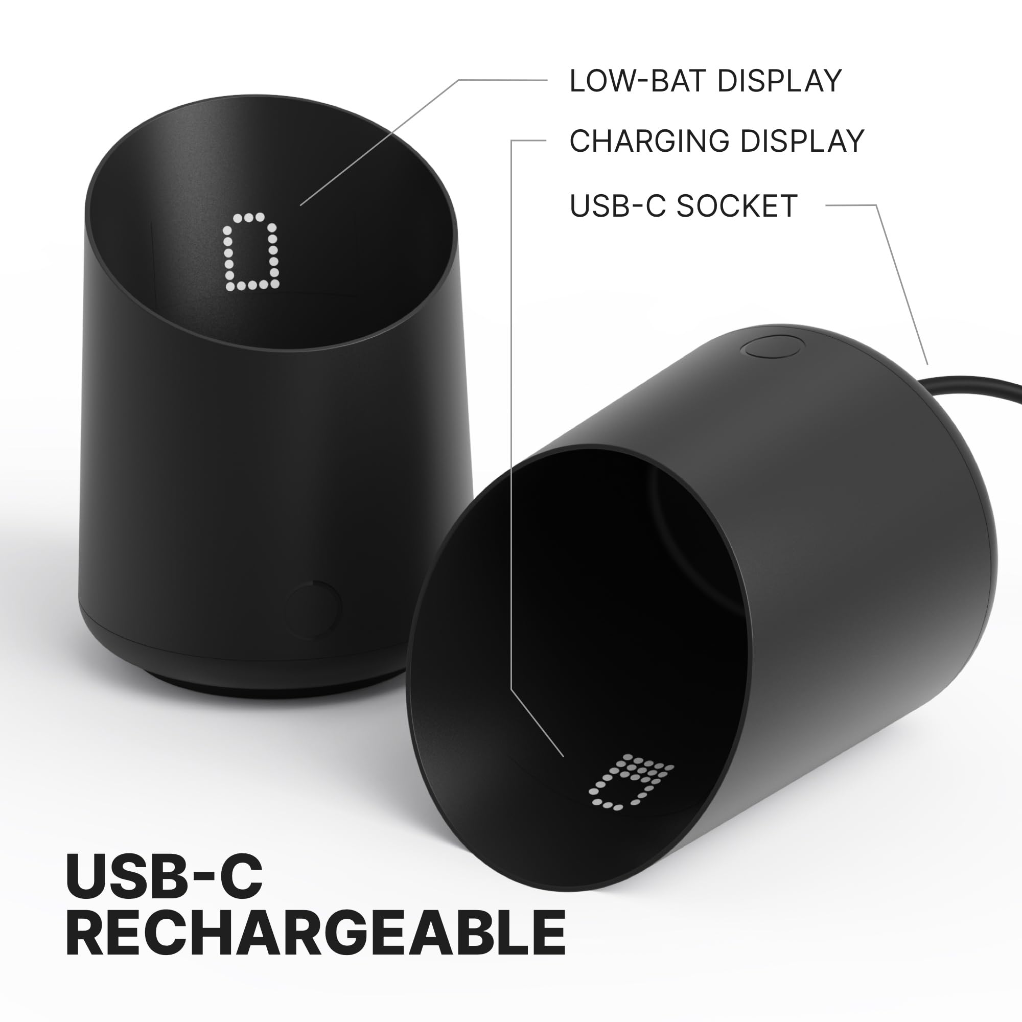 Subminimal Subscale USB-C charging for easy power on demand.