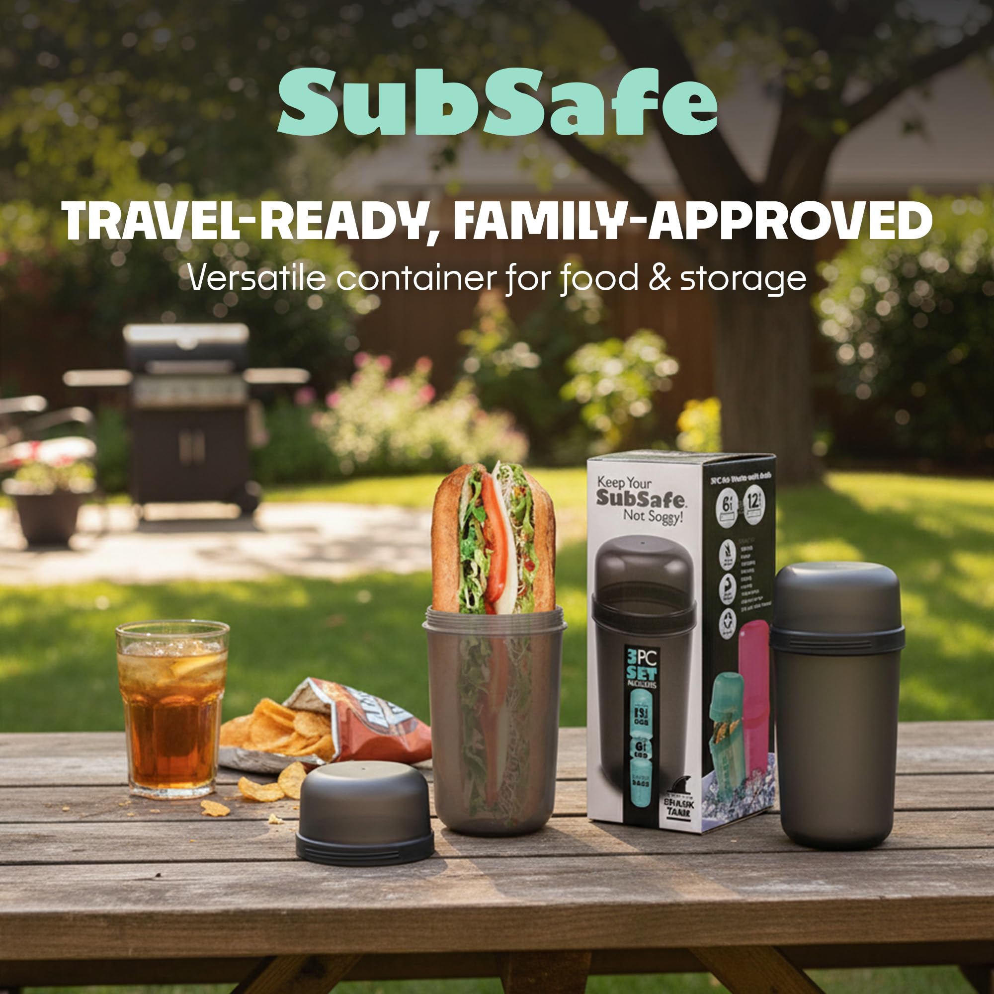 SubSafe BPA-free, dishwasher-safe plastic for safe, easy cleaning.