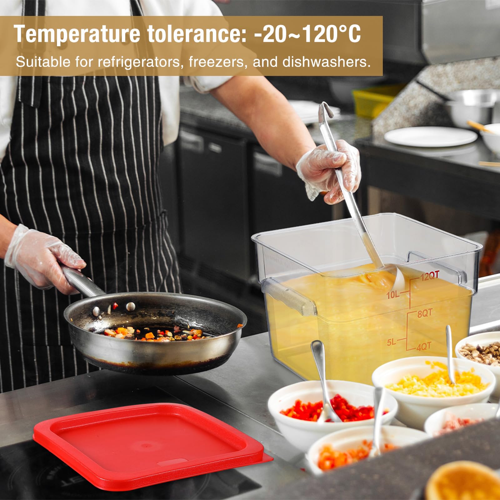 Suclain 12qt measurement scale helps quick portioning and inventory checks