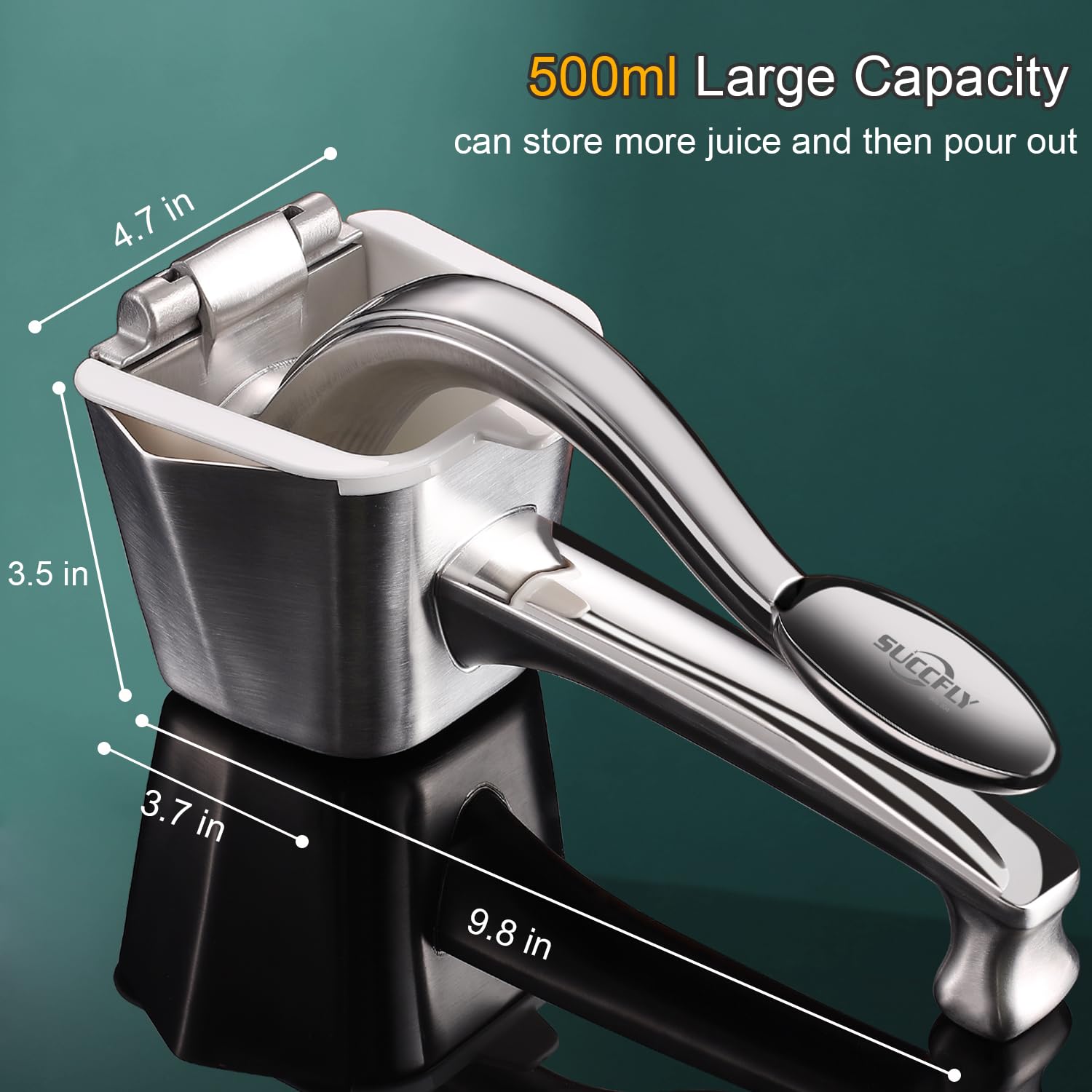 SUCCFLY 550ml juice container captures juice efficiently