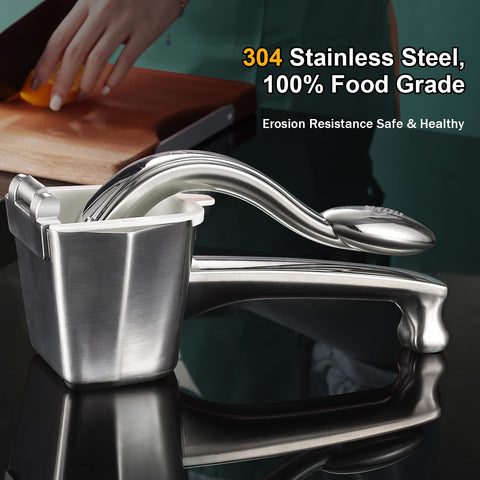 SUCCFLY handheld press with ergonomic handle for comfortable, low-effort juicing sessions.