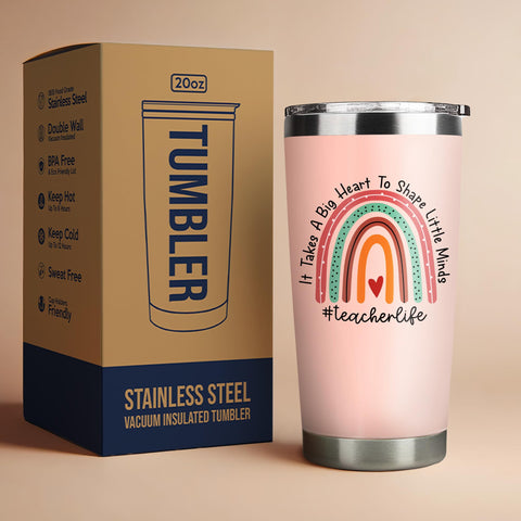 Suchagift pink tumbler with gift-ready presentation.