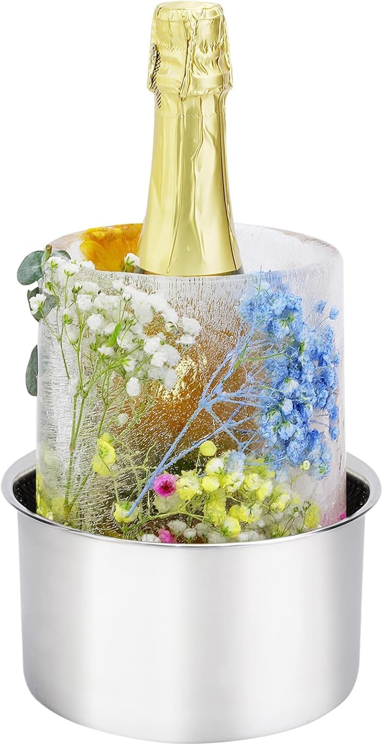 SUchict ice mold for wine bottle chiller keeps beverages cool at celebrations