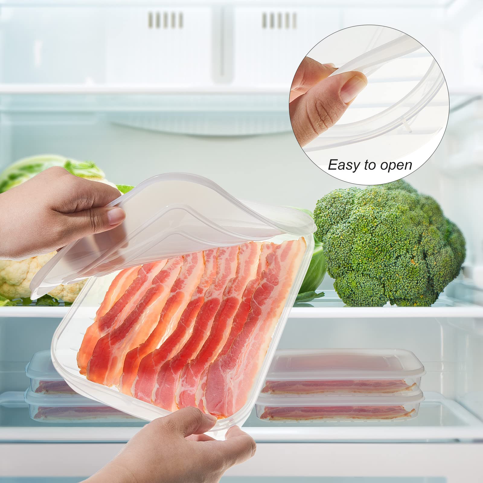 Suclain deli containers stackable design for space-saving fridge organization.