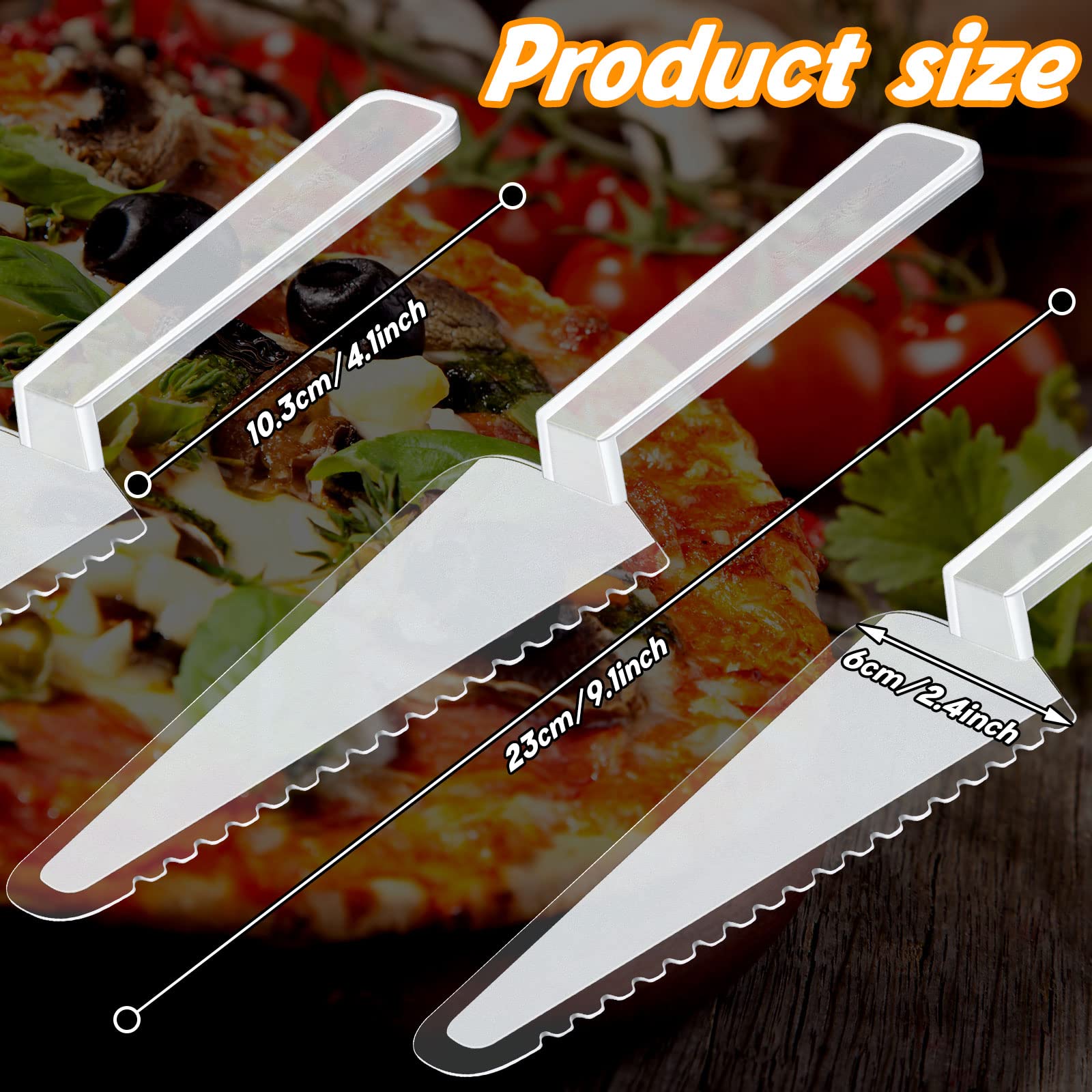 Suclain plastic cake server with serrated edge for precise cuts