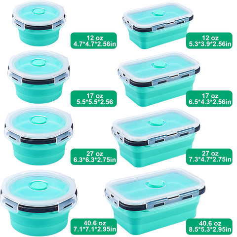 Sudaya collapsible 17 oz container open for camping snacks